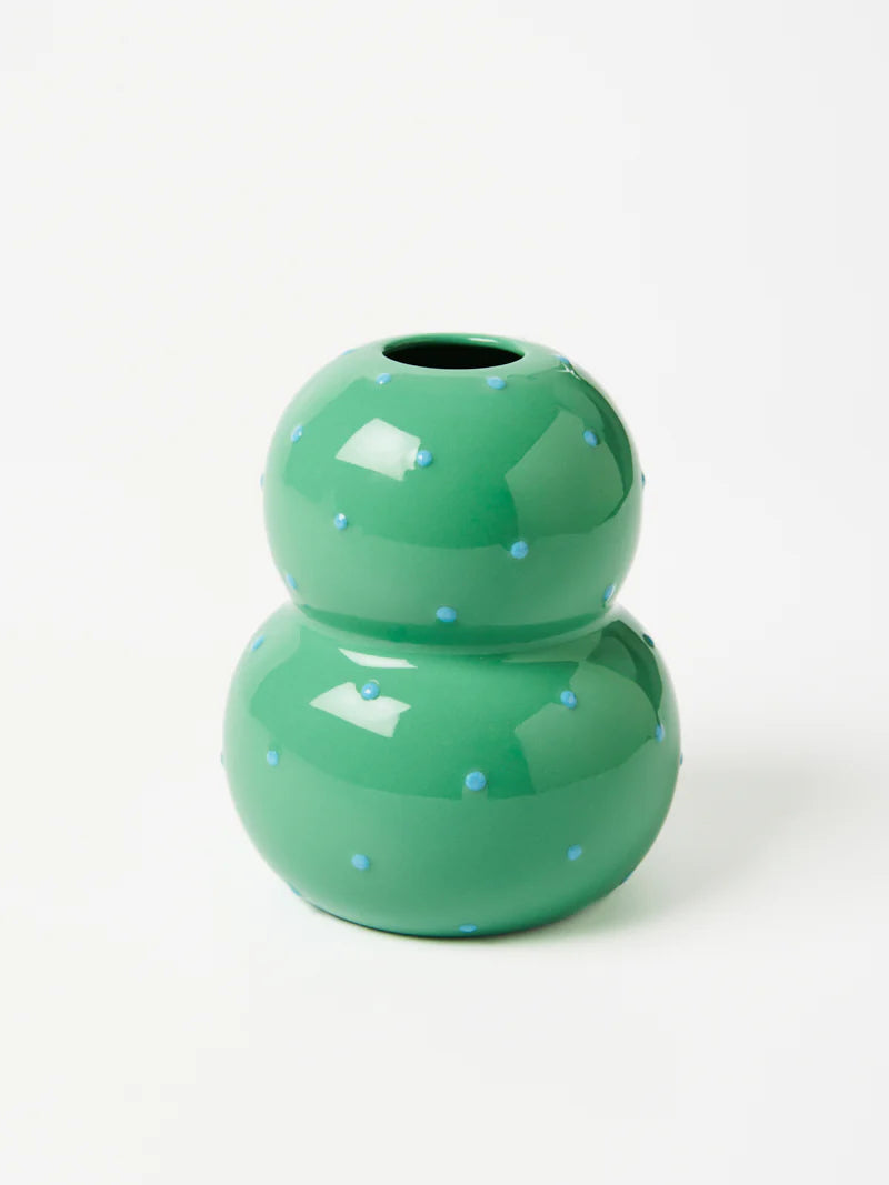 Fonda Vase | Green Blue Dotty