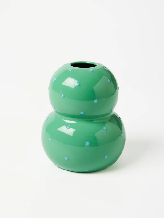Fonda Vase | Green Blue Dotty