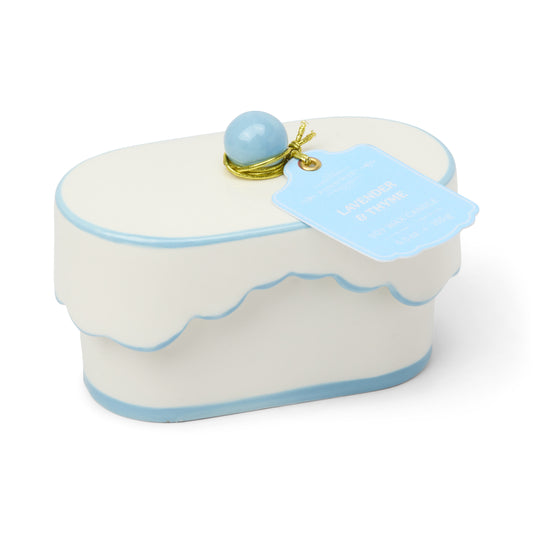 Cherie Candle | Blue & White