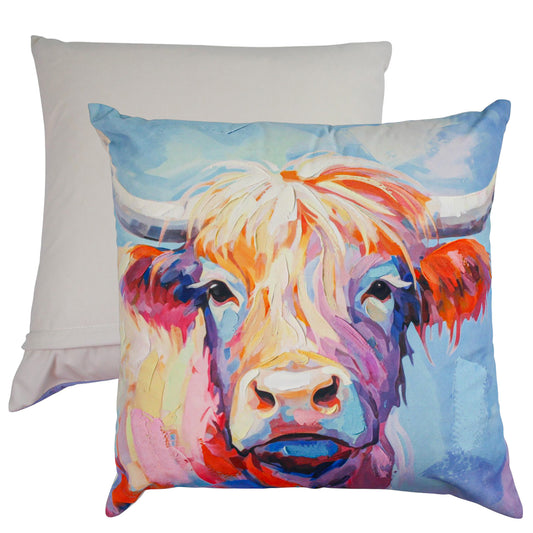 Moo-dy Blue Cushion