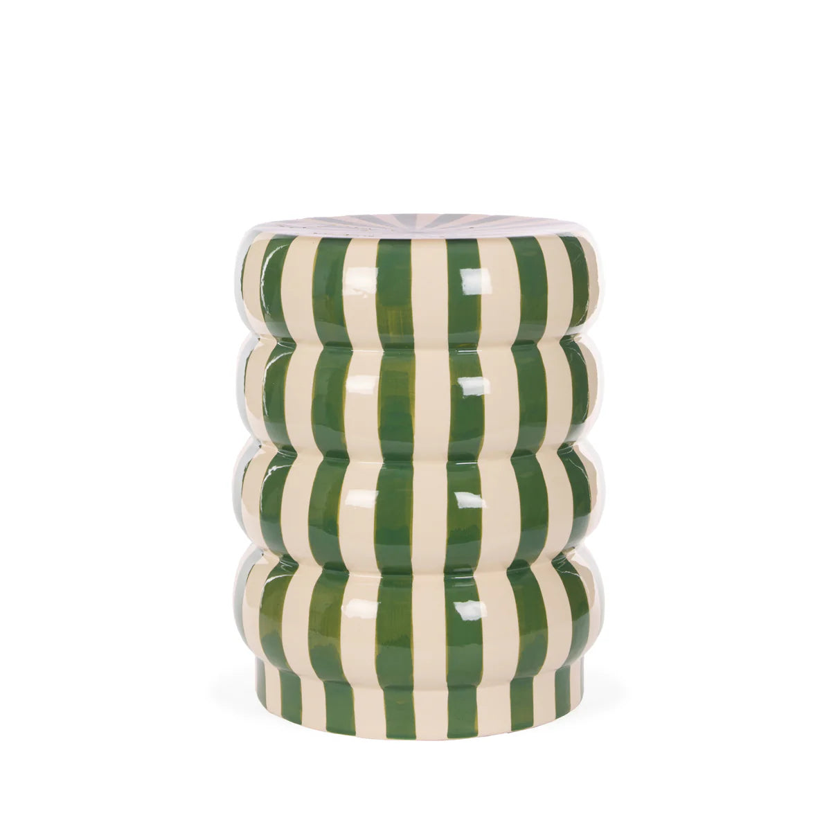 Verdant Striped Stool