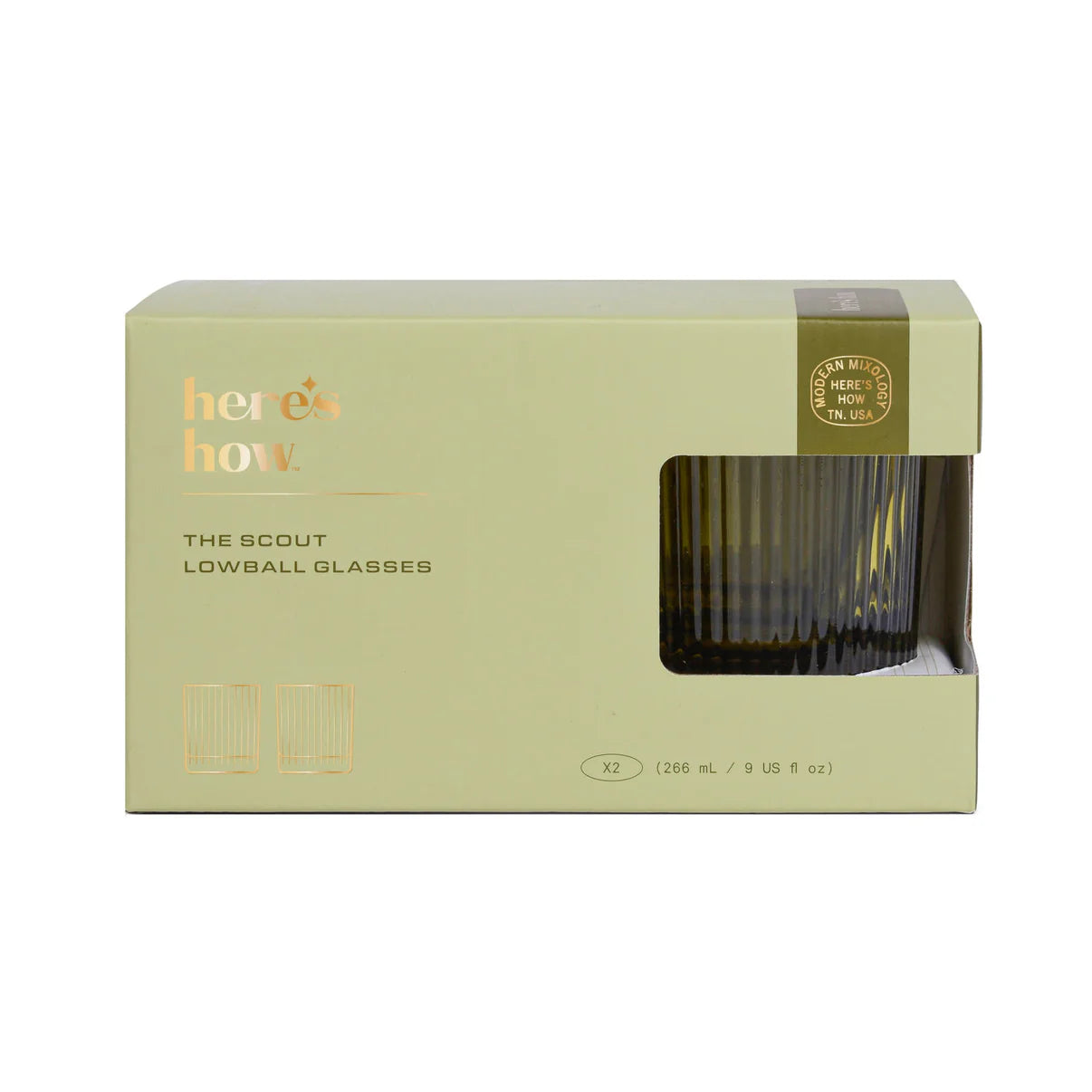 The Scout Lowball Glass | Olive