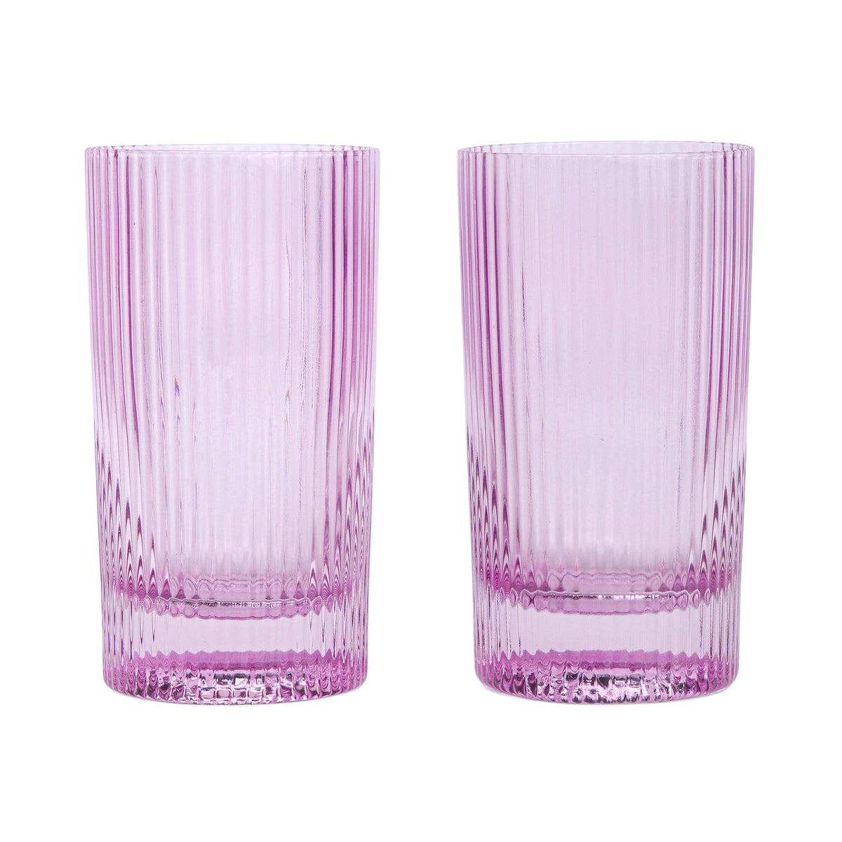 The Stella Highball Glass Set of 2 - Lilac