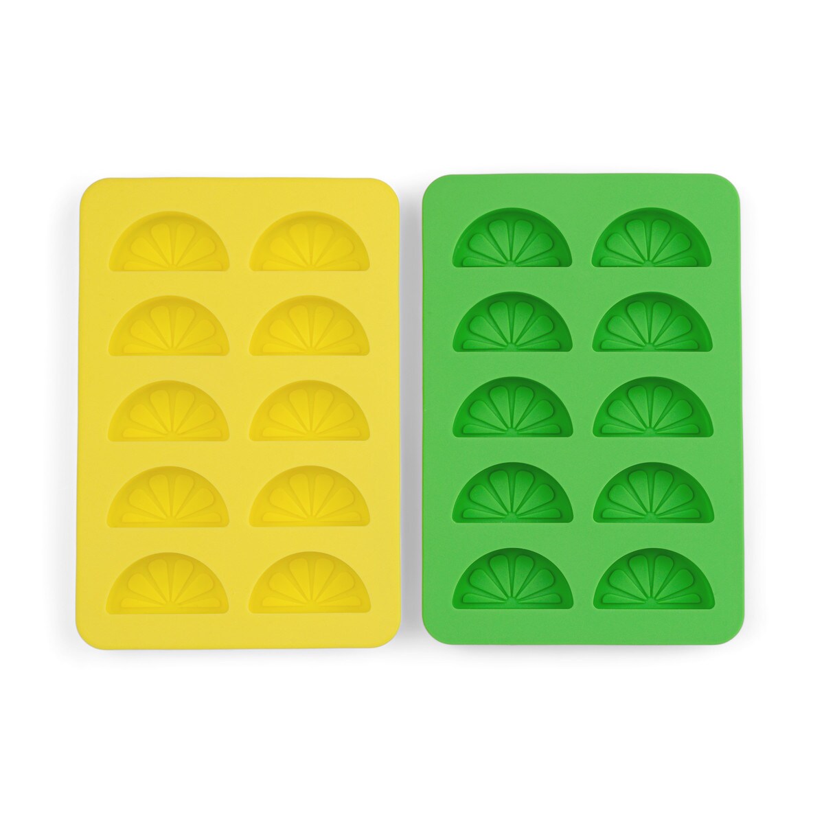 The Dotty Citrus Wedge Ice Trays | Yellow + Green