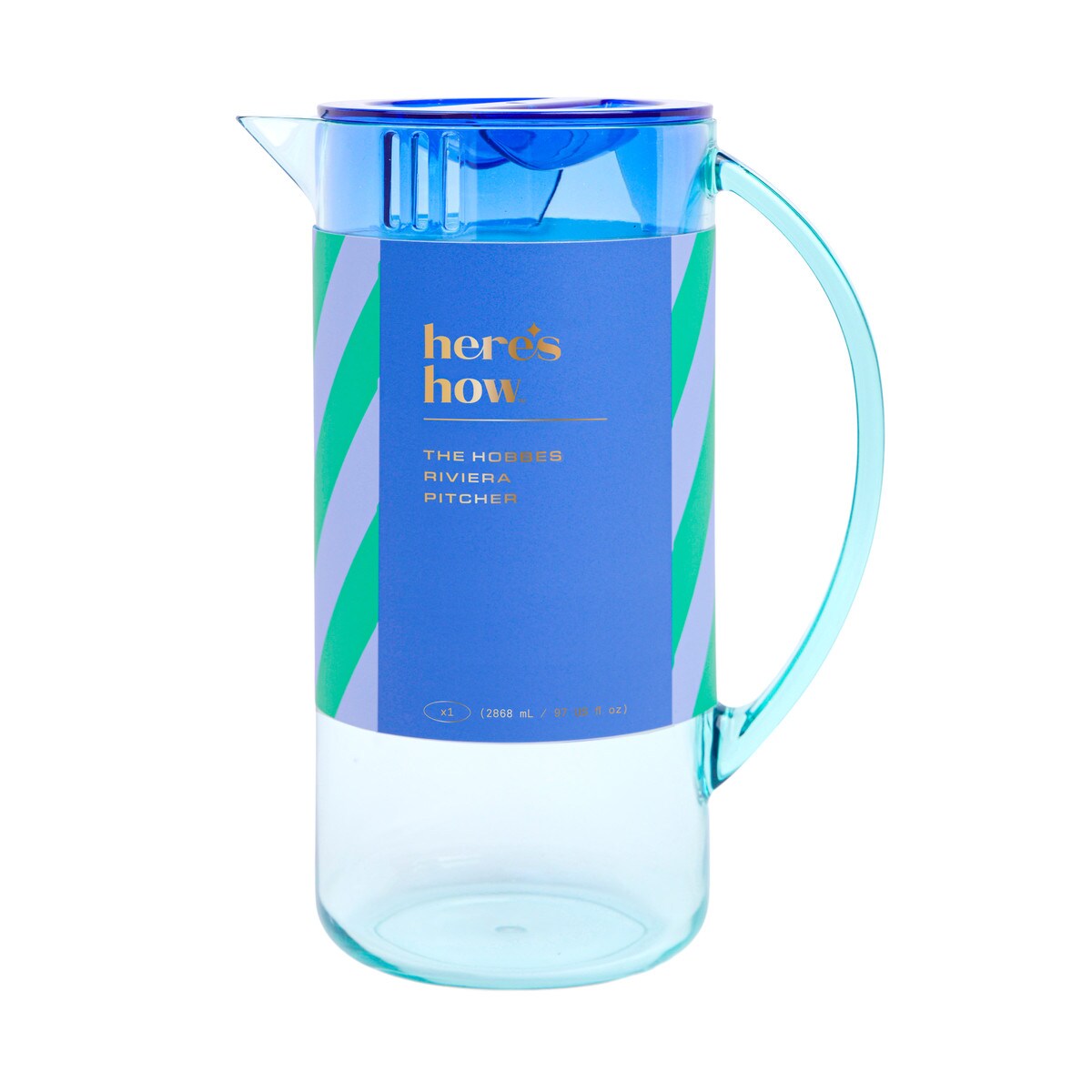 The Hobbes Pitcher | Mint + Cobalt