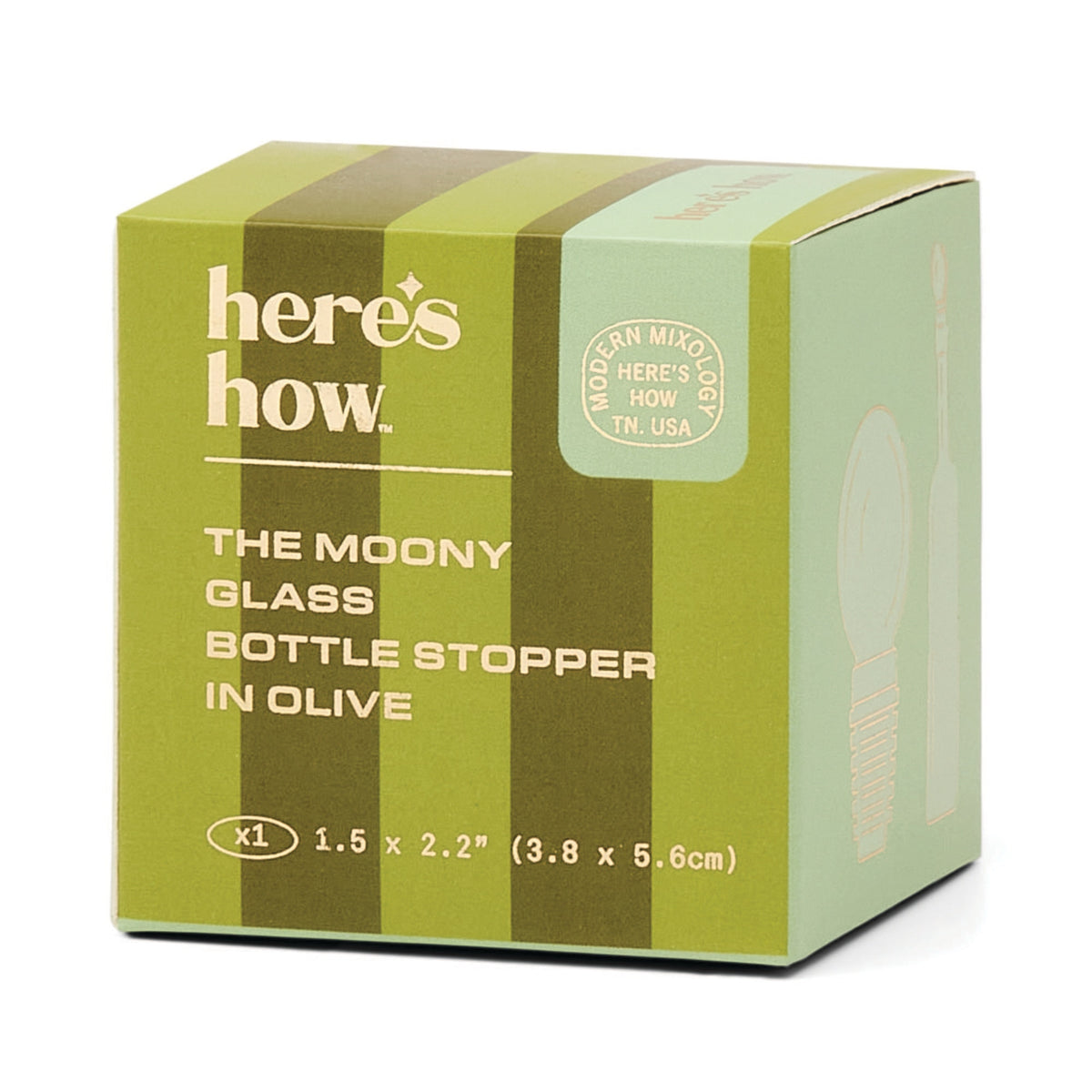 The Moony Bottle Stopper - Olive