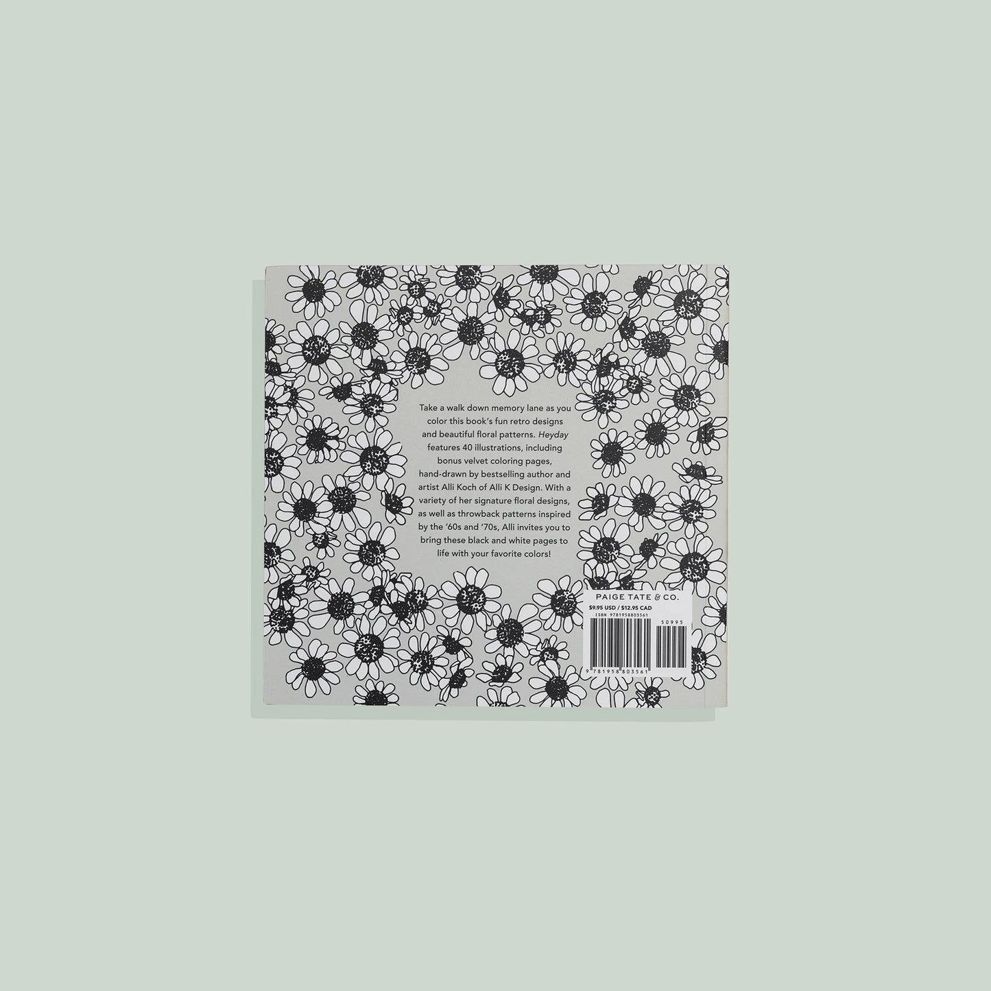 Heyday: A Mini Retro Flower Design Colouring Book