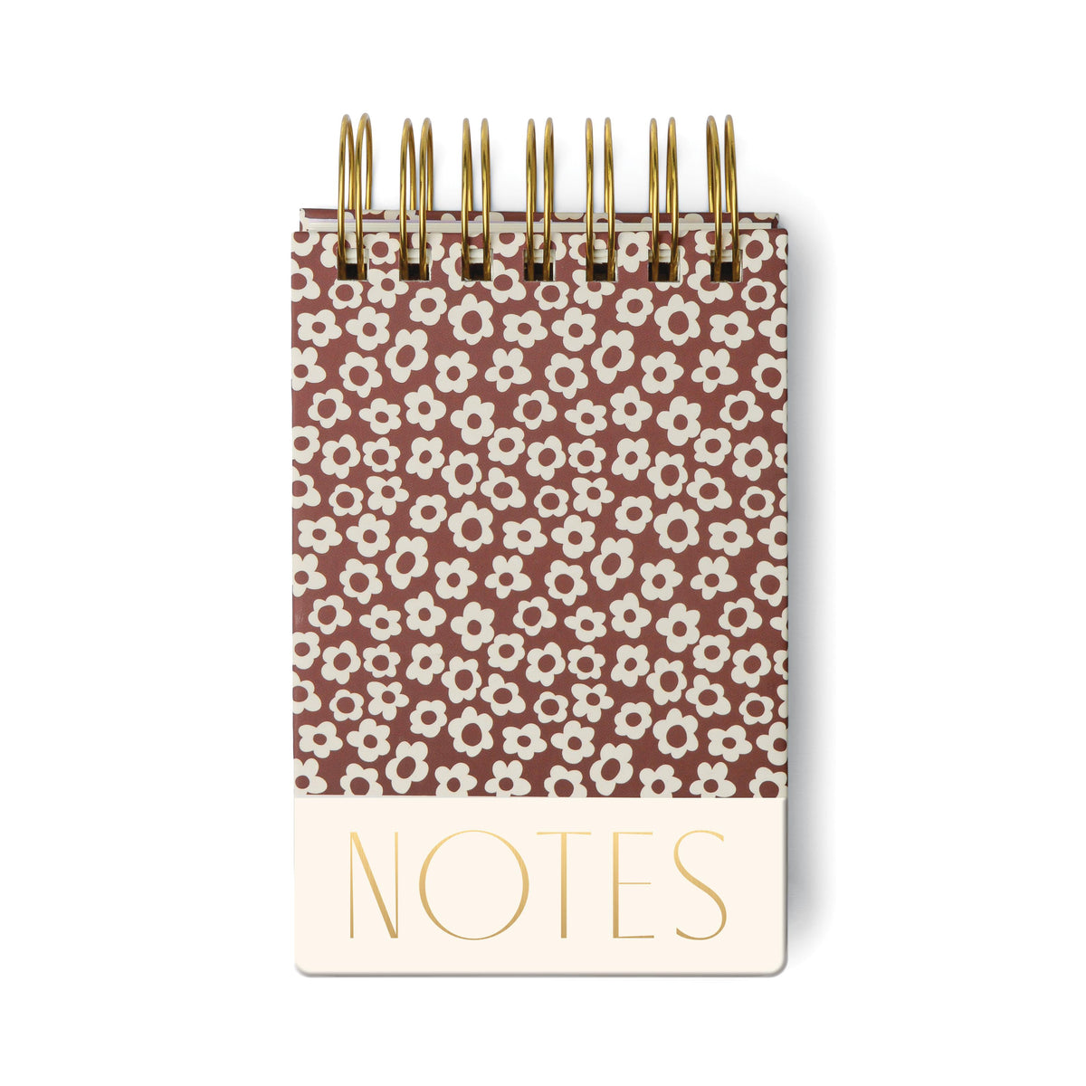 Twin Wire Notepad - Burgundy Groovy Floral