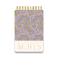 Chunky Twin Wire Notepad - Purple Vintage Floral