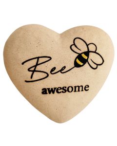 Bee Awesome Boxed Heart Stone