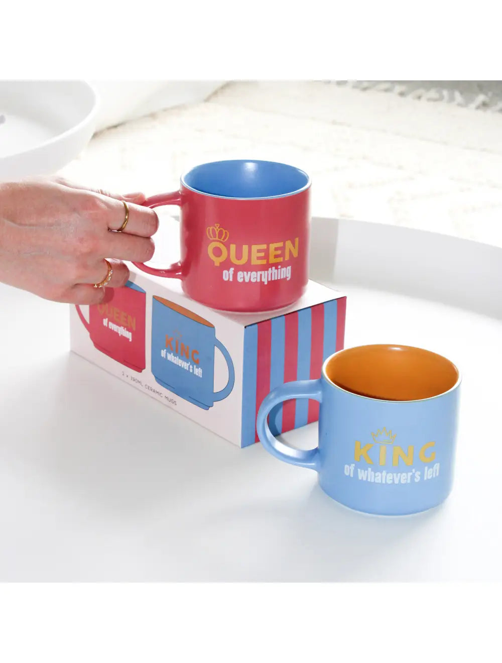 Cheeky King + Queen Mug Set