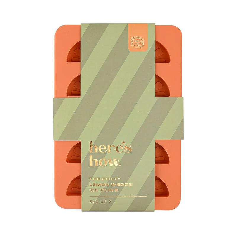 The Dotty Citrus Wedge Ice Trays | Orange + Blush