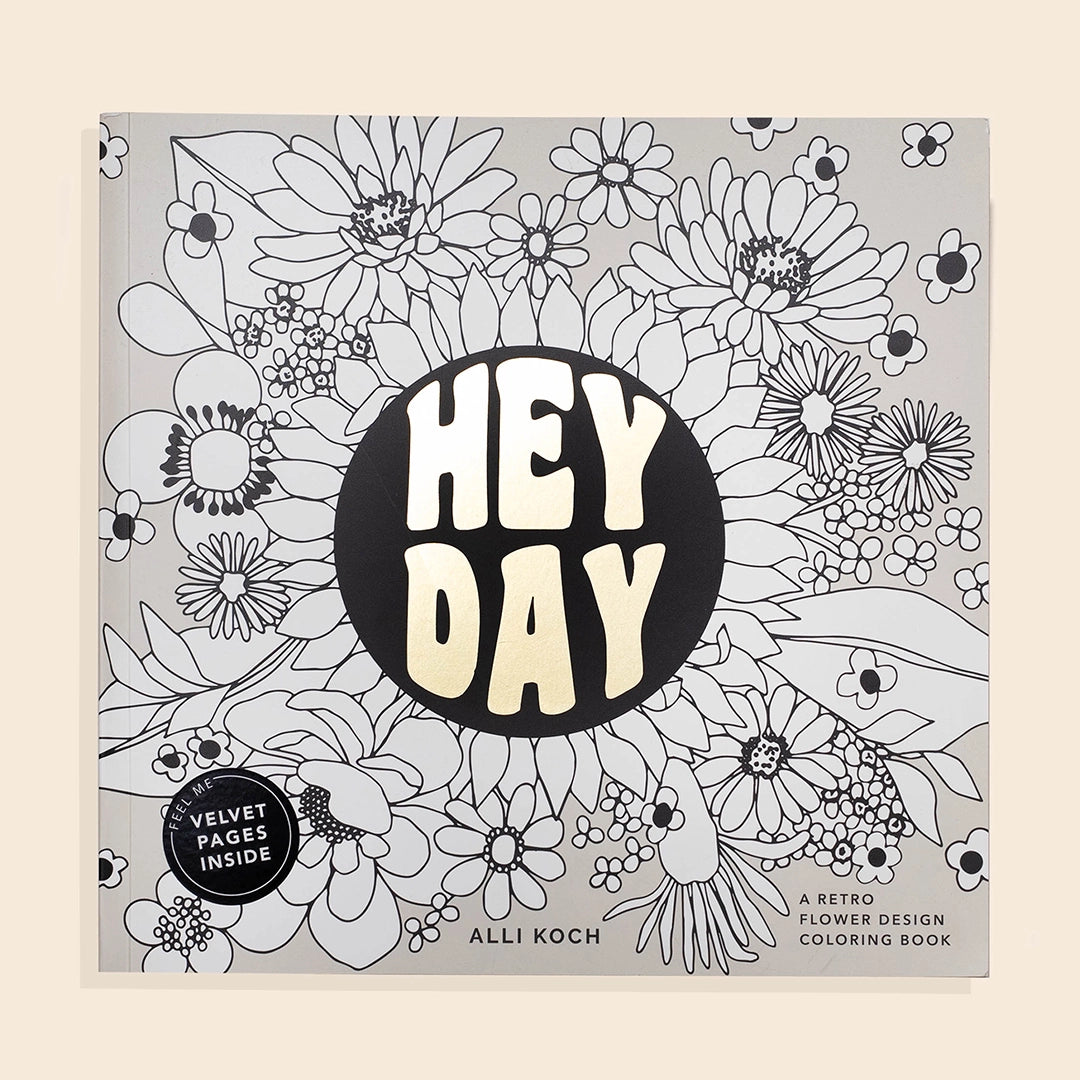 Heyday: A Retro Flower Design Colouring Book