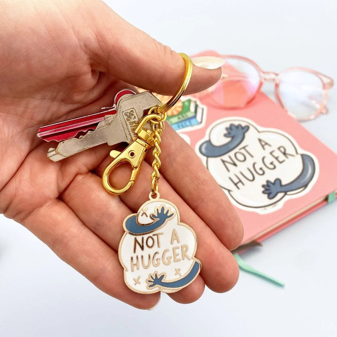 Not a Hugger Keychain