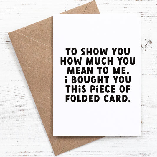 To show you