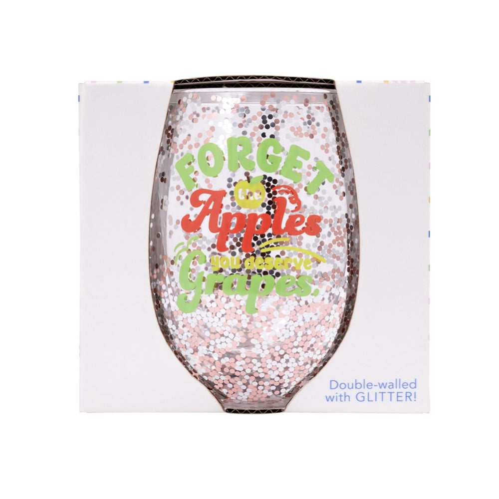 Teacher Glitter Wine Glass | Grapes