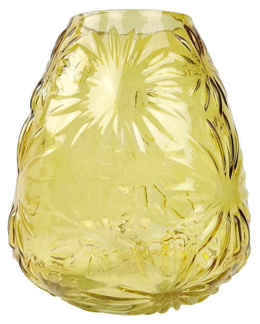 Tommy Floral Glass Vase | Amber