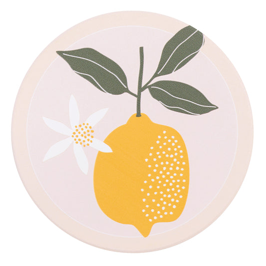 Tuscan Sun Lemon Ceramic Coaster