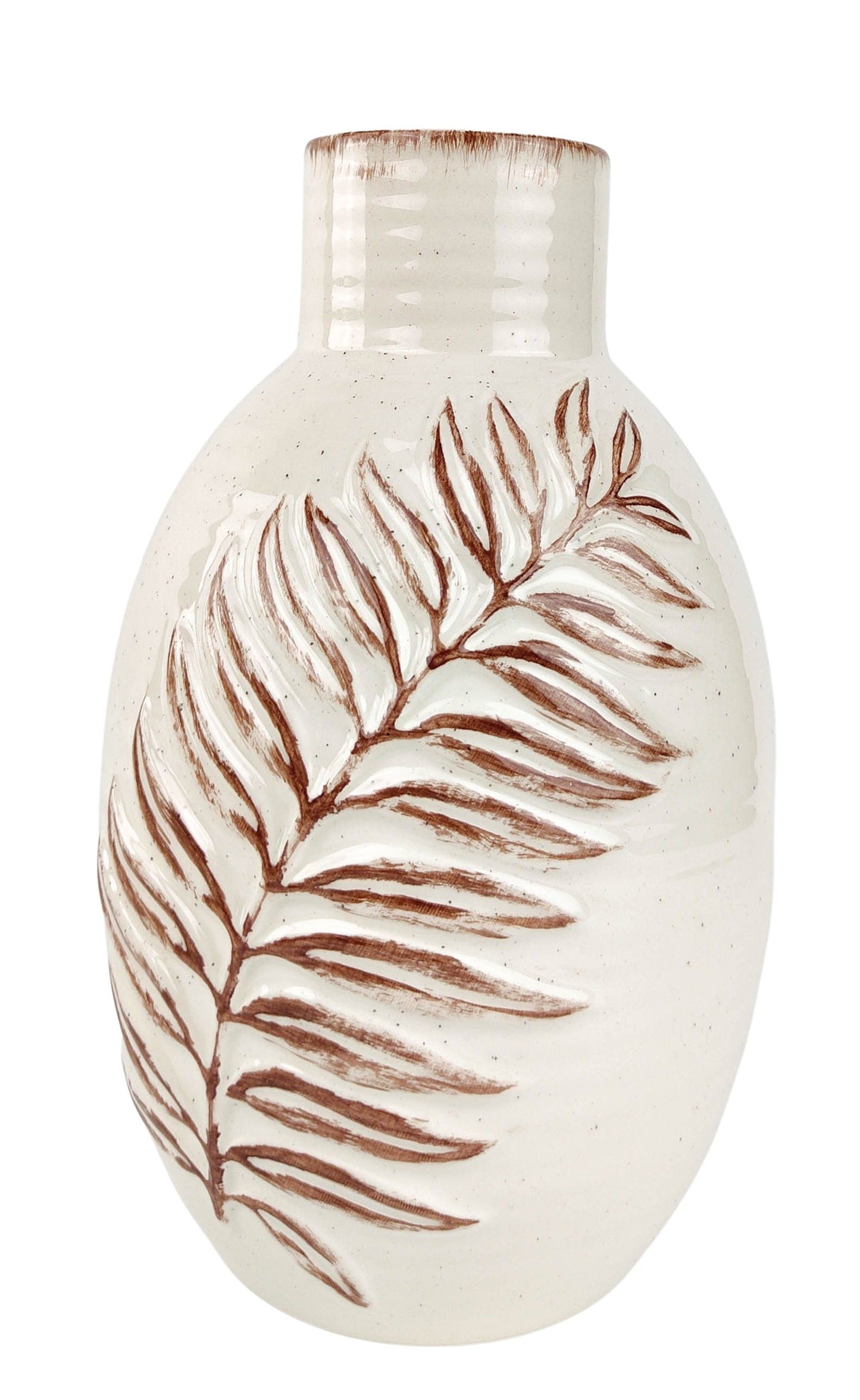 Blair Leaf Vase | White Med