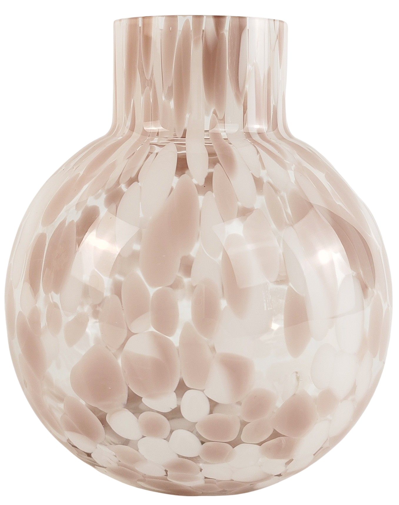 Jaslyn Speckle Glass Vase | White & Lilac