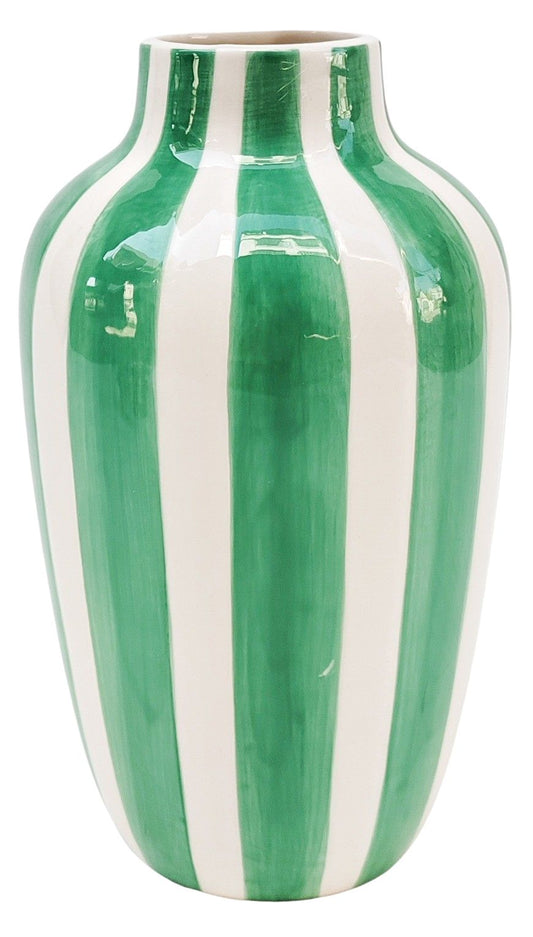 Halcyon Stripe Vase | Green