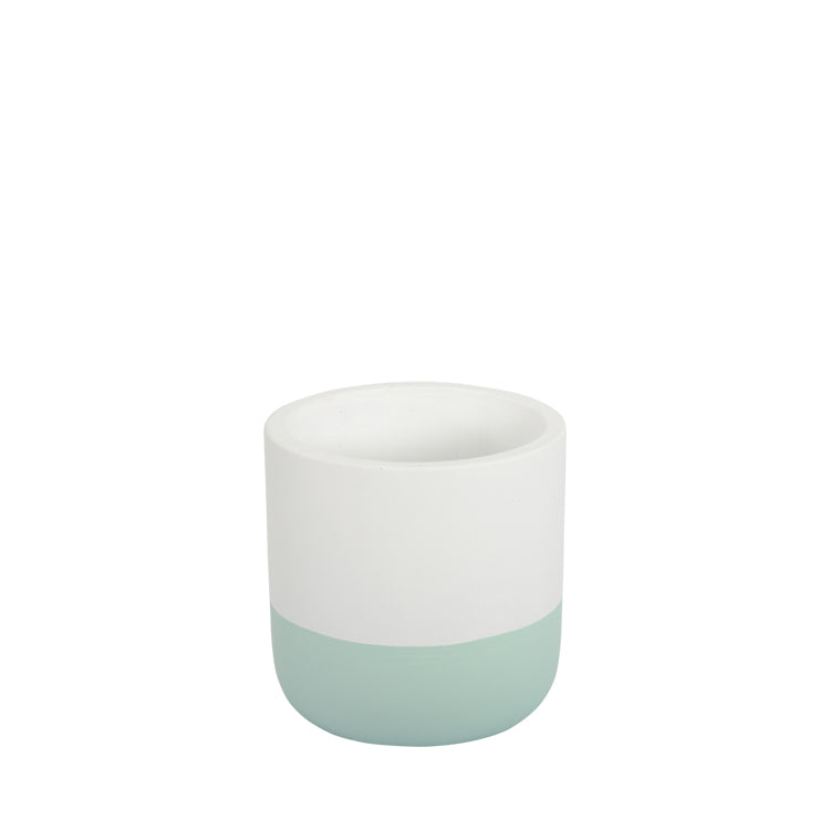 Reese Planter Pot | White & Mint