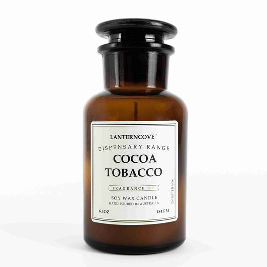 LANTERNCOVE Dispensary Candle | Cocoa Tobacco