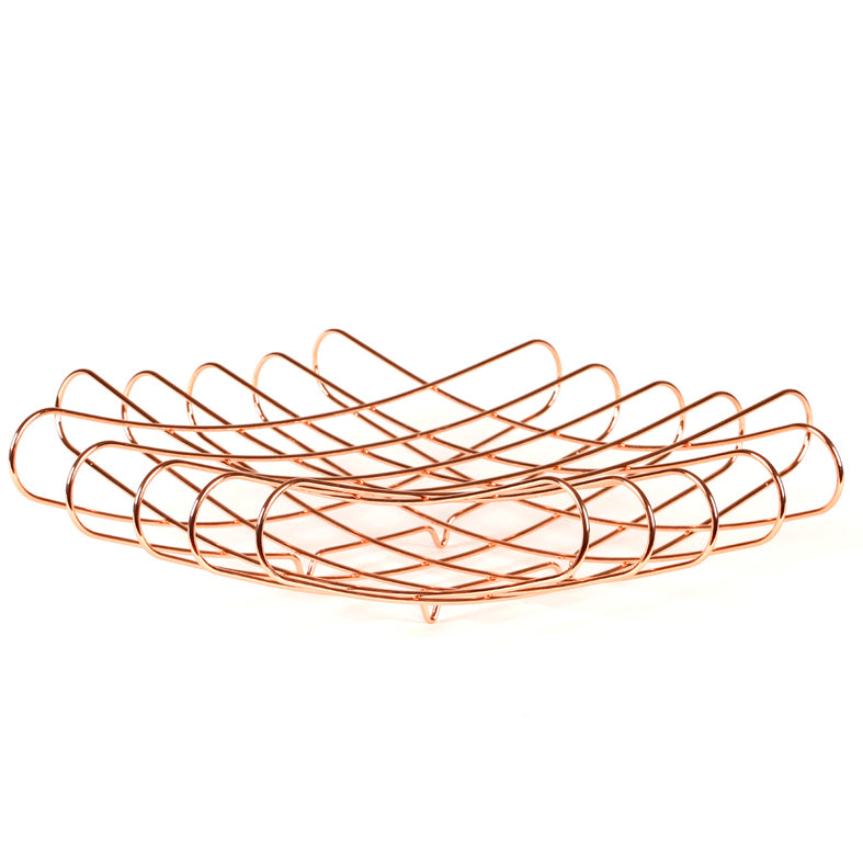 'GRID LUXE' Wire Fruit Bowl | Copper