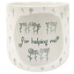 Thank You For Helping Me Grow Planter | White & Green